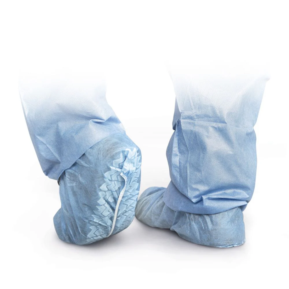 Medline Spunbond Polypropylene Nonskid Shoe Covers, Blue, Regular Size, Pack of 100, CRI2002 - Image 2