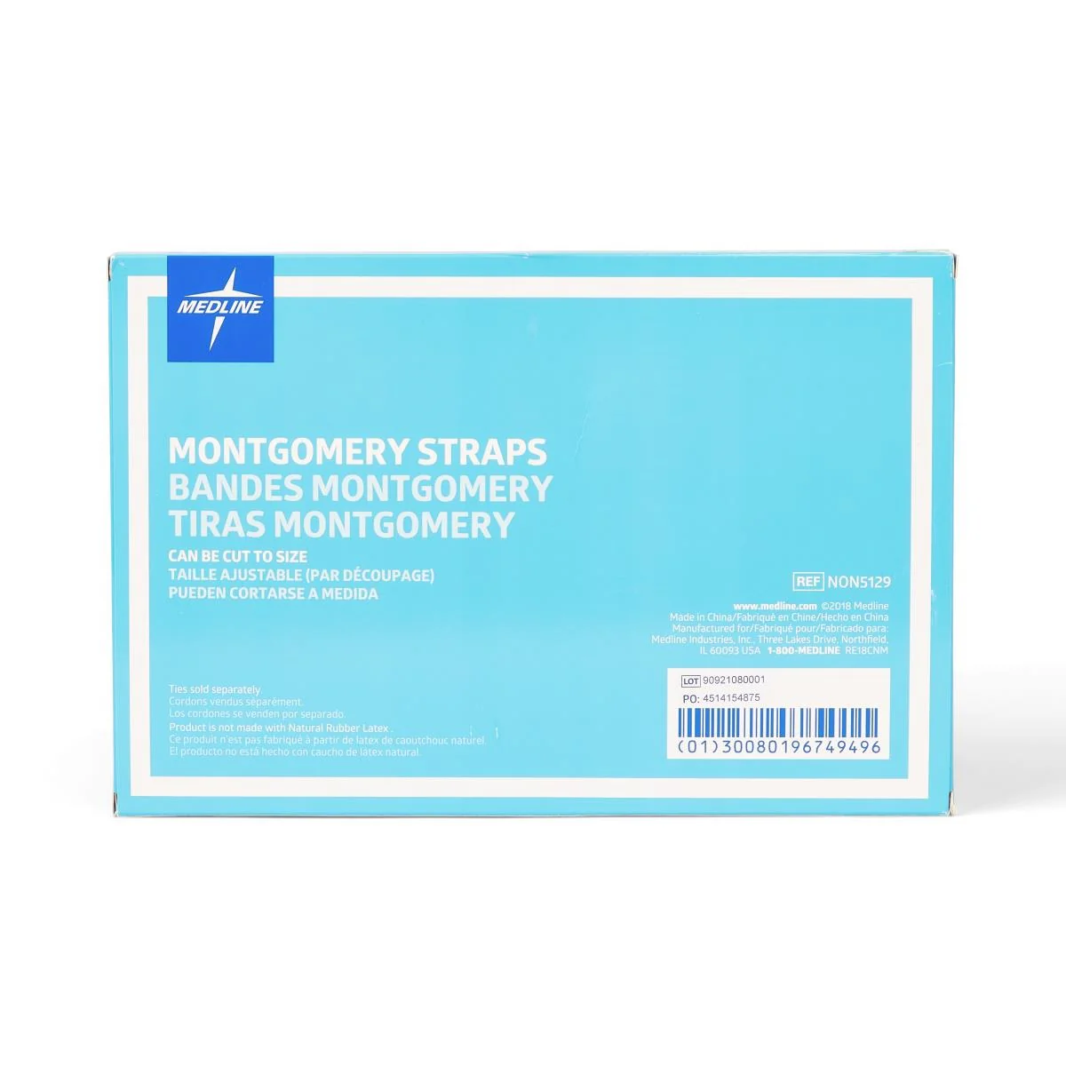 Medline Medfix Montgomery Straps 11.12" x 7.25", White, MDS10065Z - Image 3