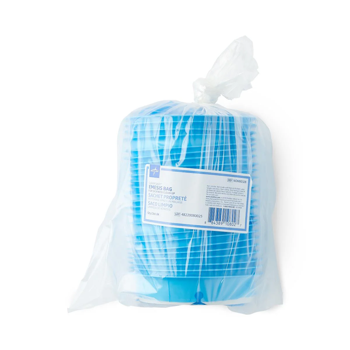 Medline Clean Sack Emesis Bag, for Sickness Clean-Up, 36 oz, Blue, NON80328 - Image 3