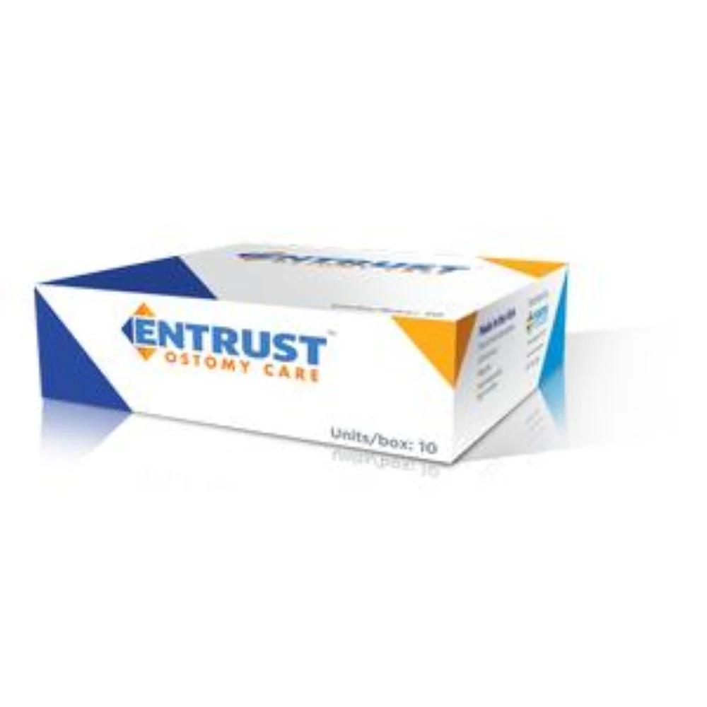 Fortis Entrust One-Piece Drainable Ostomy Pouch, Pre-Cut 1-1/2", Standard Wear, 12", Transparent