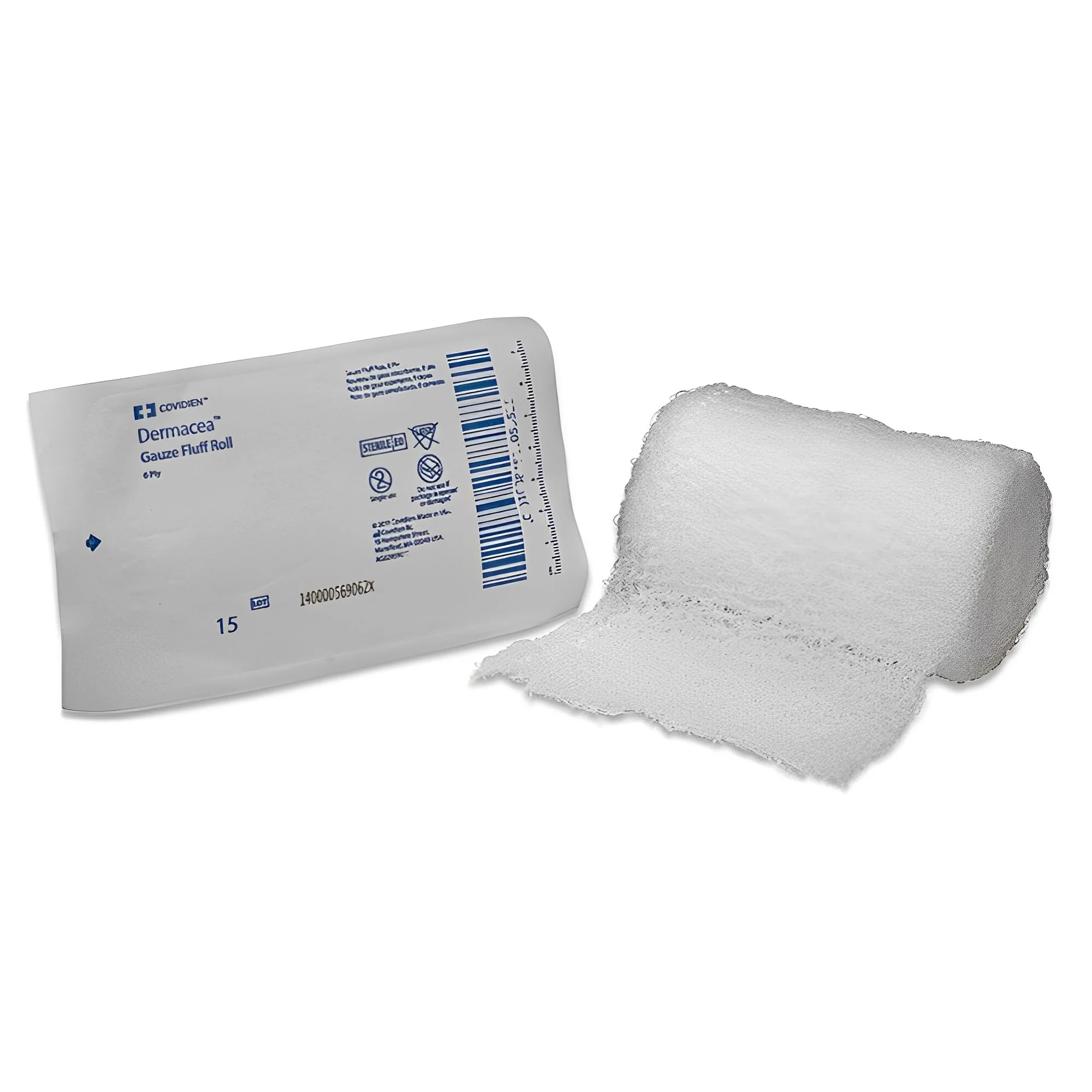 Dermacea Gauze Roll, 3.4 in. x 3.6 yd., 6 ply, Sterile
