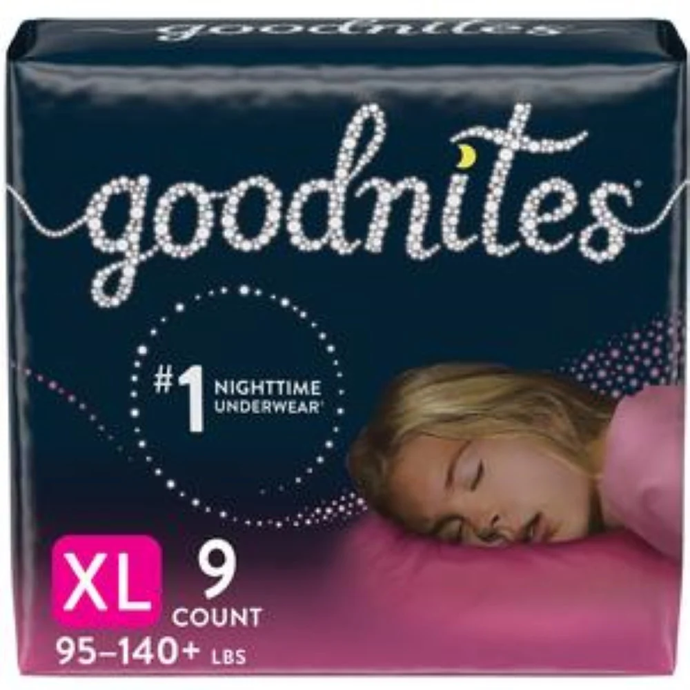 GOODNITES Youth Pants, Extra Large, Girl, Jumbo Pack