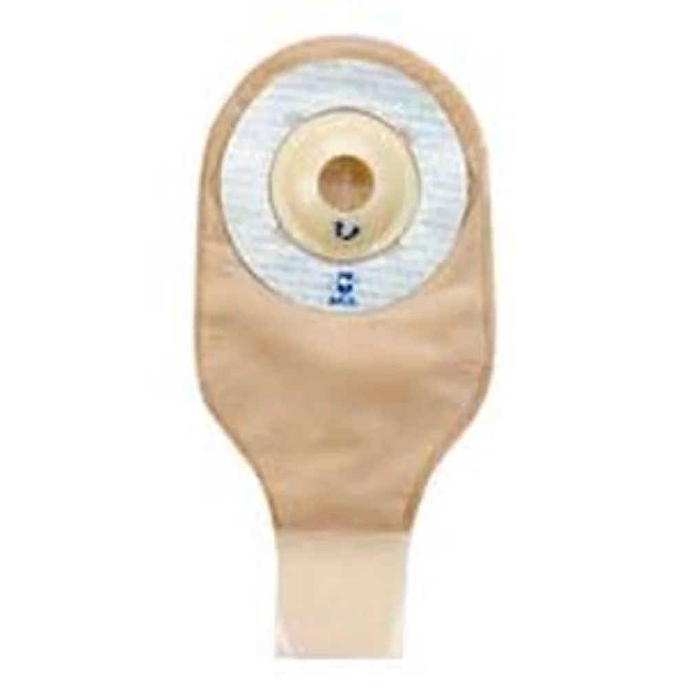 Nu-Hope One-Piece Post-Op Pre-Cut Adult Drainable Pouch with Closure Clamp 7/8" Opening Round, 11" L x 5-3/4" W, Opaque