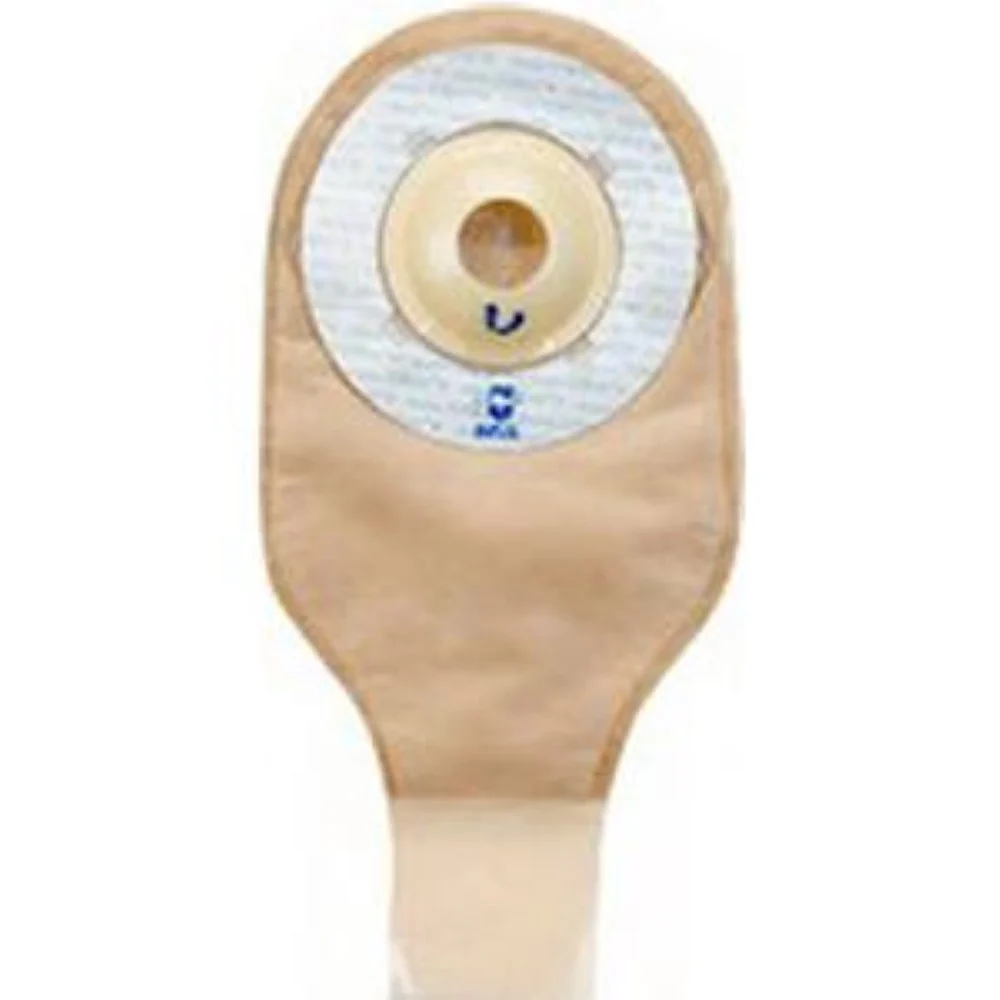 Marlen UltraLite One-piece Pre-cut Drainable Pouch with AquaTack Hydrocolloid Shallow Convex Skin Barrier 1-1/8" Opening, 9" L x 5-3/4" W, Transparent, 16Oz, Odor-proof