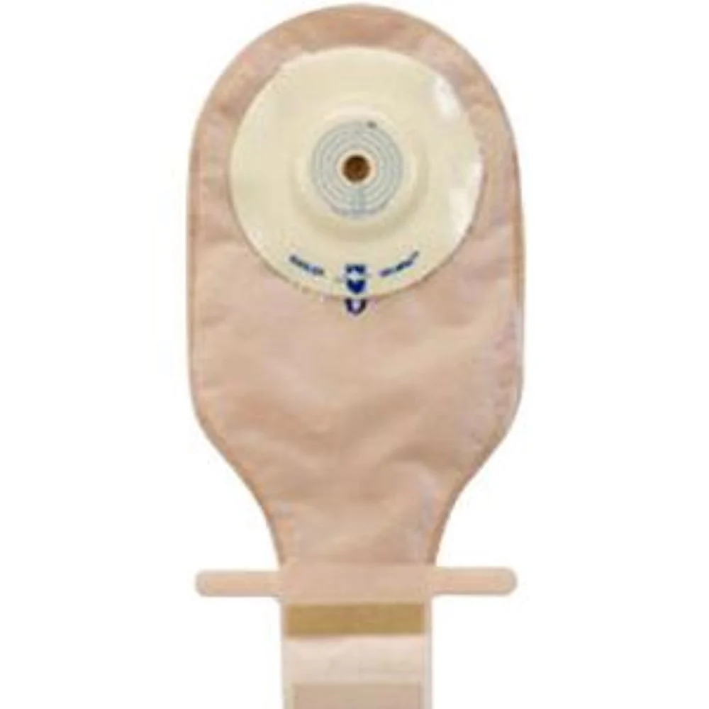 Marlen UltraLite One-piece Pre-cut Drainable Pouch with AquaTack Hydrocolloid Shallow Convex Barrier and Kwick-Klose Fastener 1" Opening, 9" L x 5-3/4" W, Opaque, 16Oz, Odor-proof