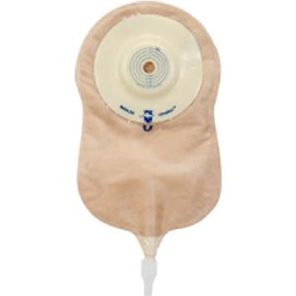 Marlen UltraMax One-piece Pre-cut Urostomy Pouch with AquaTack Hydrocolloid Shallow Convex Skin Barrier and Push-pull E-Z Drain Valve 3/4" Opening, 9-1/4" L x 5-3/4" W, Transparent, 16Oz, Odor-proof