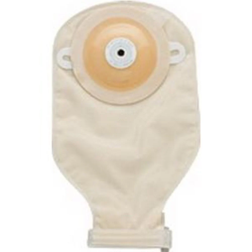 Nu-Hope One-Piece Post-Op Trim-to-Fit Deep Convex Adult Drainable Pouch with Nu-Comfort Barrier and Closure Clamp 1-1/2" to 1-3/4" Opening Round, 11" L x 5-3/4" W, Vinyl