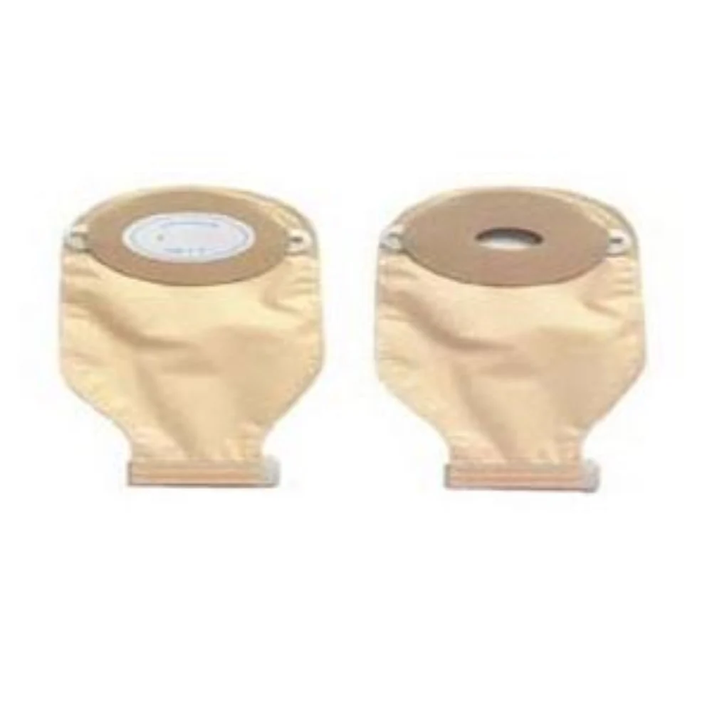 Nu-Hope One-Piece Post-Op Trim-to-Fit Convex Adult Drainable Pouch with Nu-Comfort Barrier and Closure Clamp 1-3/16" x 2-1/4" Inside Cutting Area Oval C, 3-1/4" x 4-5/8" OD, 11" L x 5-3/4" W, Clear, 1/2" Starter Hole, 24 oz