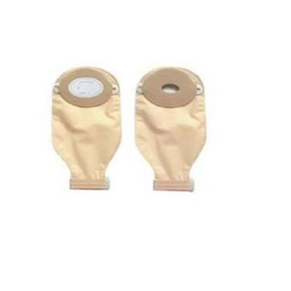 Nu-Hope One-Piece Post-Op Trim-to-Fit Deep Convex Adult Drainable Pouch with Nu-Comfort Barrier and Closure Clamp 1-3/16" x 2-1/4" Inside Cutting Area Oval C, 3-1/4" x 4-5/8" OD, 11" L x 5-3/4" W, Clear, 1/2" Starter Hole, 24 oz