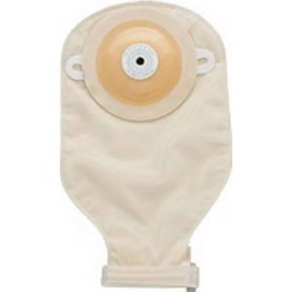 Nu-Hope One-Piece Post-Op Pre-Cut Adult Drainable Pouch with Closure Clamp 1" Opening Round, 11" L x 5-3/4" W, 3-1/2" Adhesive Foam Pad, 24 oz, Odor-Proof