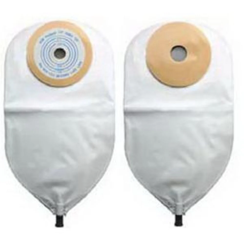 Nu-Hope One-piece Post-Op Precut Deep Convex Adult Urinary Pouch 1" Opening Round, 11" L x 5-3/4" W, 24Oz, 3" Adhesive Foam Pad, Odor-proof, Clear