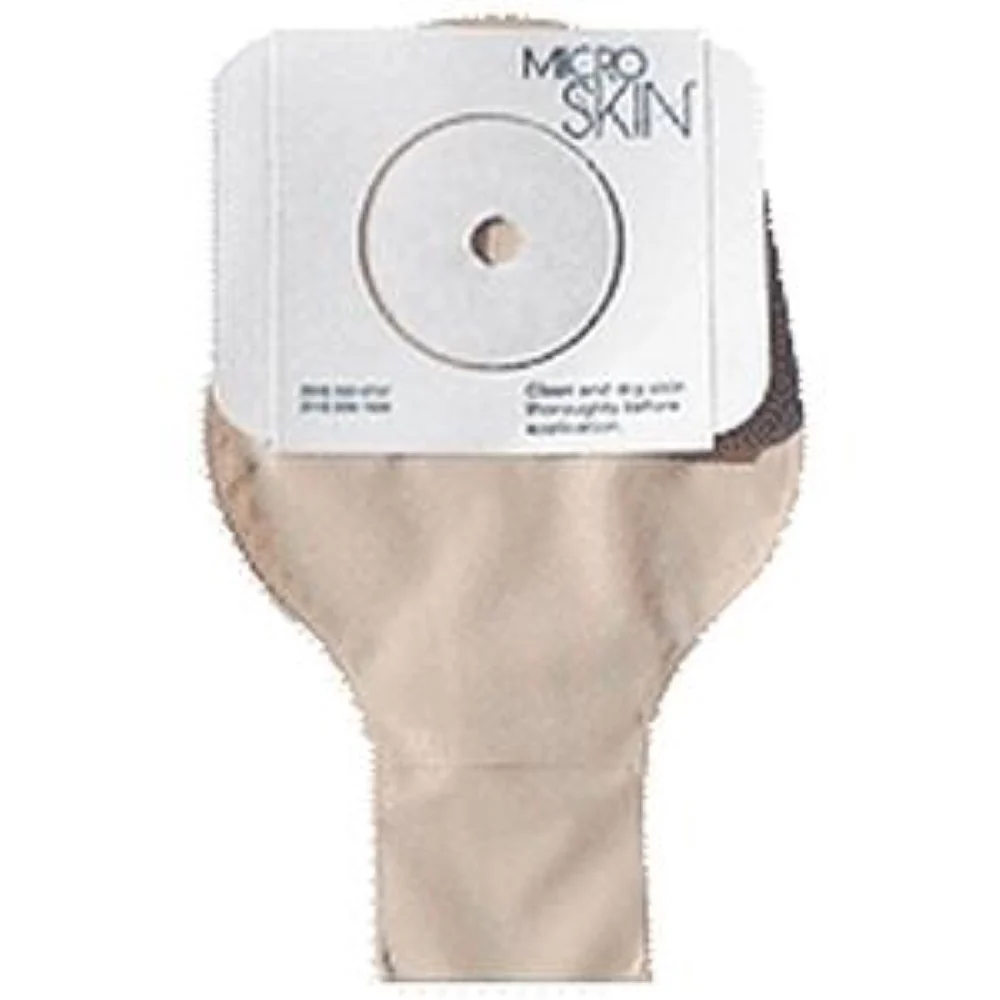 Cymed Platinum One-piece Drainable Pouch Pre-cut MicroSkin Adhesive Barrier and 6mm Thick MicroDerm Plus Washer 1-3/8" Stoma Opening, 9" L, Medium, Opaque, Odor-proof Film, Comfort Backing, Latex-free
