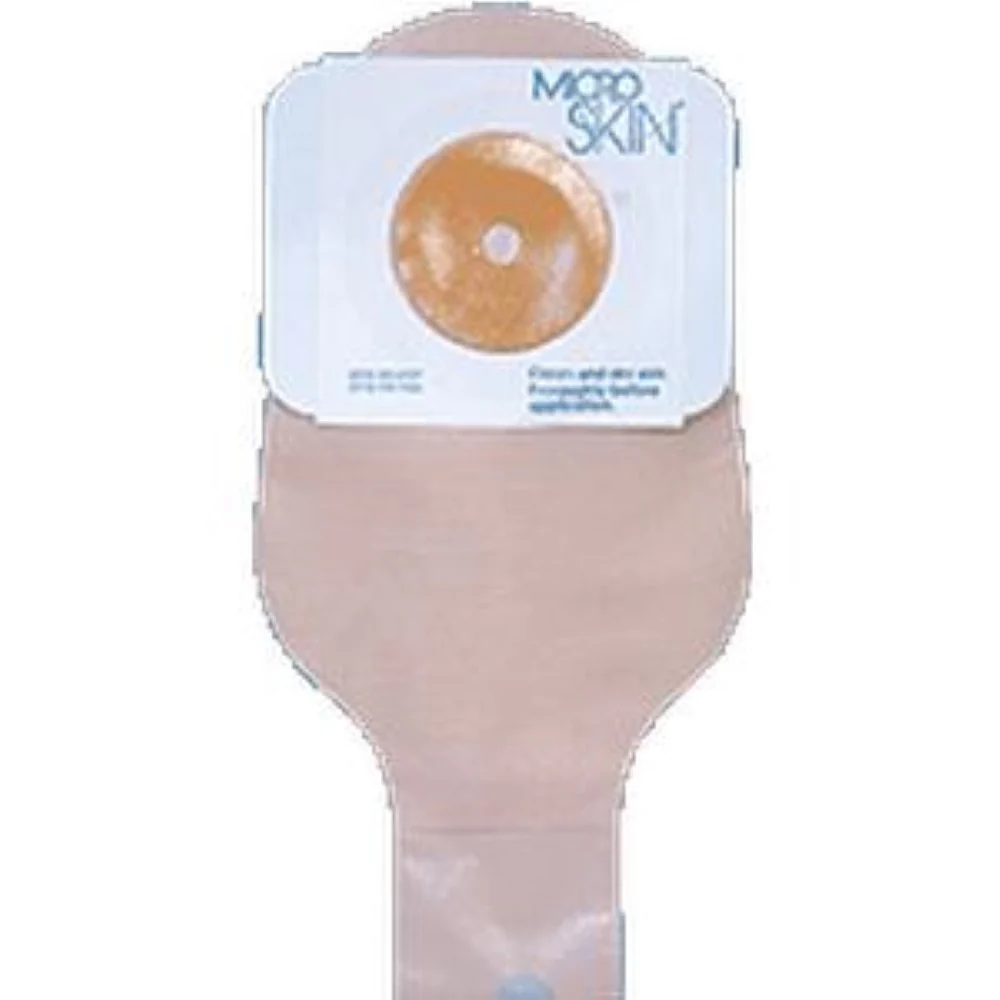 Cymed Platinum One-piece Drainable Pouch Pre-cut MicroSkin Adhesive Barrier and Thick MicroDerm Plus Washer 1-3/8" Stoma Opening, 11" L, Opaque, Odor-proof Film, Comfort Backing, Latex-free
