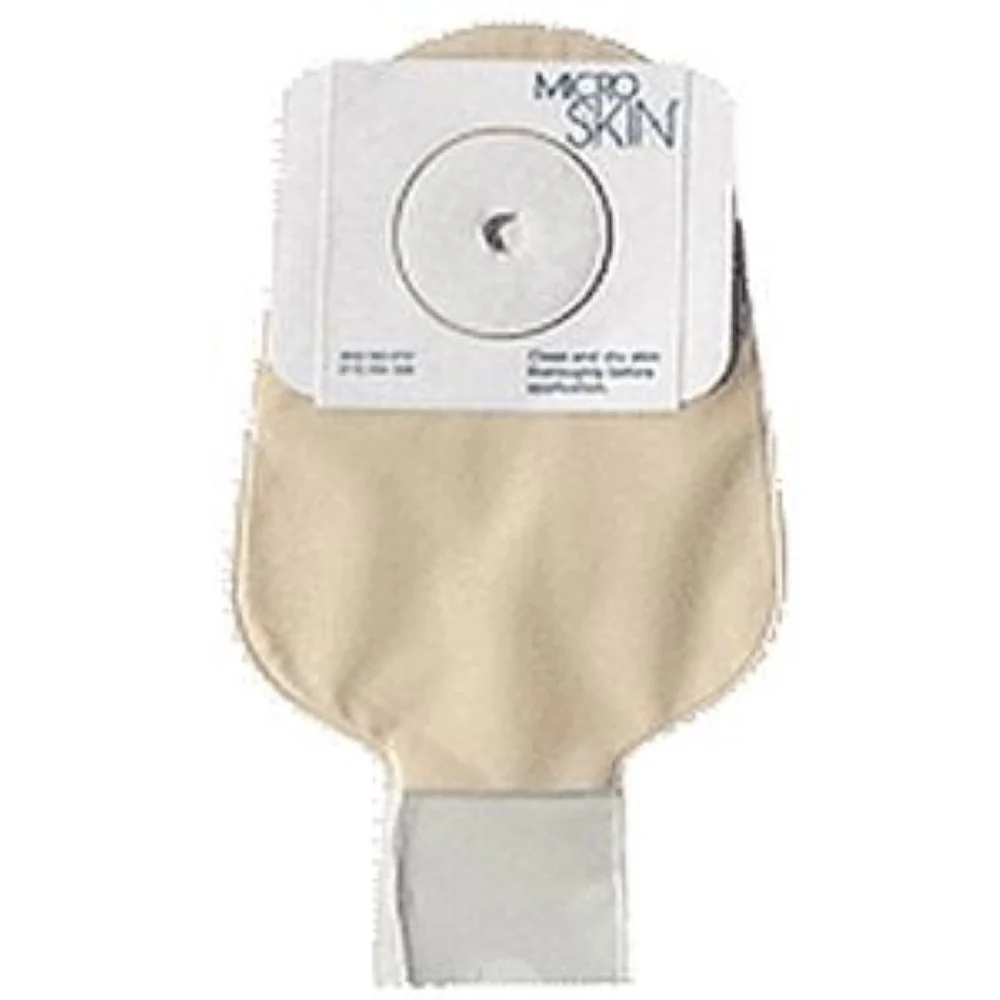 Cymed One-Piece Drainable Pouch, Pre-Cut 1" MicroSkin Adhesive Barrier, Press-N-Seal Closure, 11" L, Clear