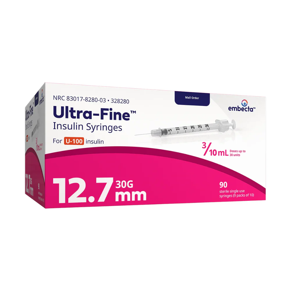 embecta Ultra-Fine Needle U100 Insulin Syringes, BD Becton Dickinson - Image 12