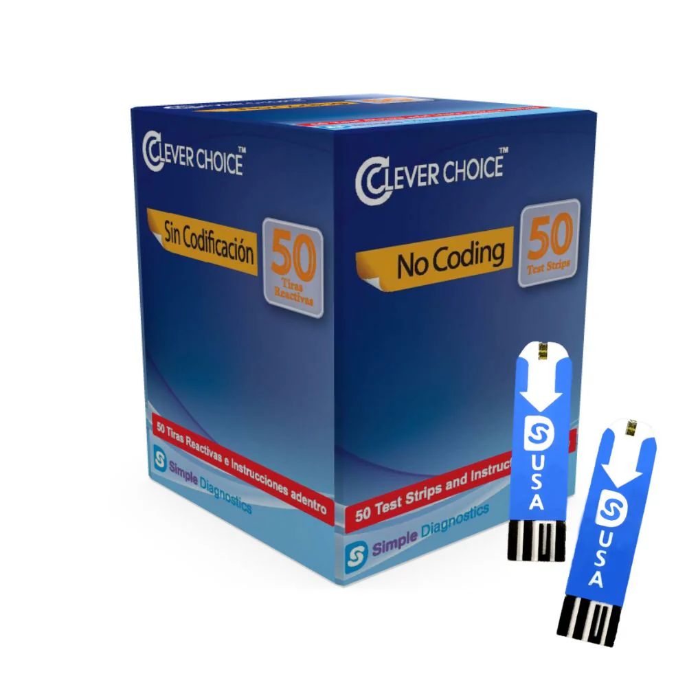 Clever Choice Voice HD Blood Glucose Test Strips / Meter / Monitoring Kit
