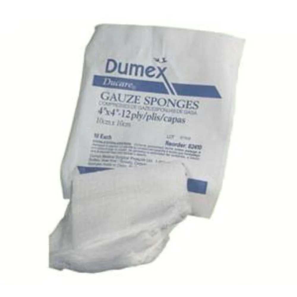 Derma Sciences DuCare 100% Cotton Woven Non-Sterile Gauze Sponge, 2" x 2", 8-Ply