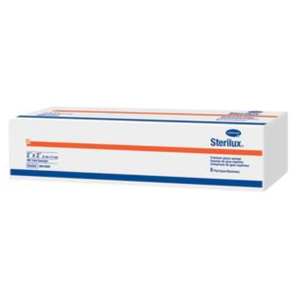 Hartmann Sterilux Premium 100% Cotton Woven Non-Sterile Gauze Sponges, 2" x 2", 8-ply