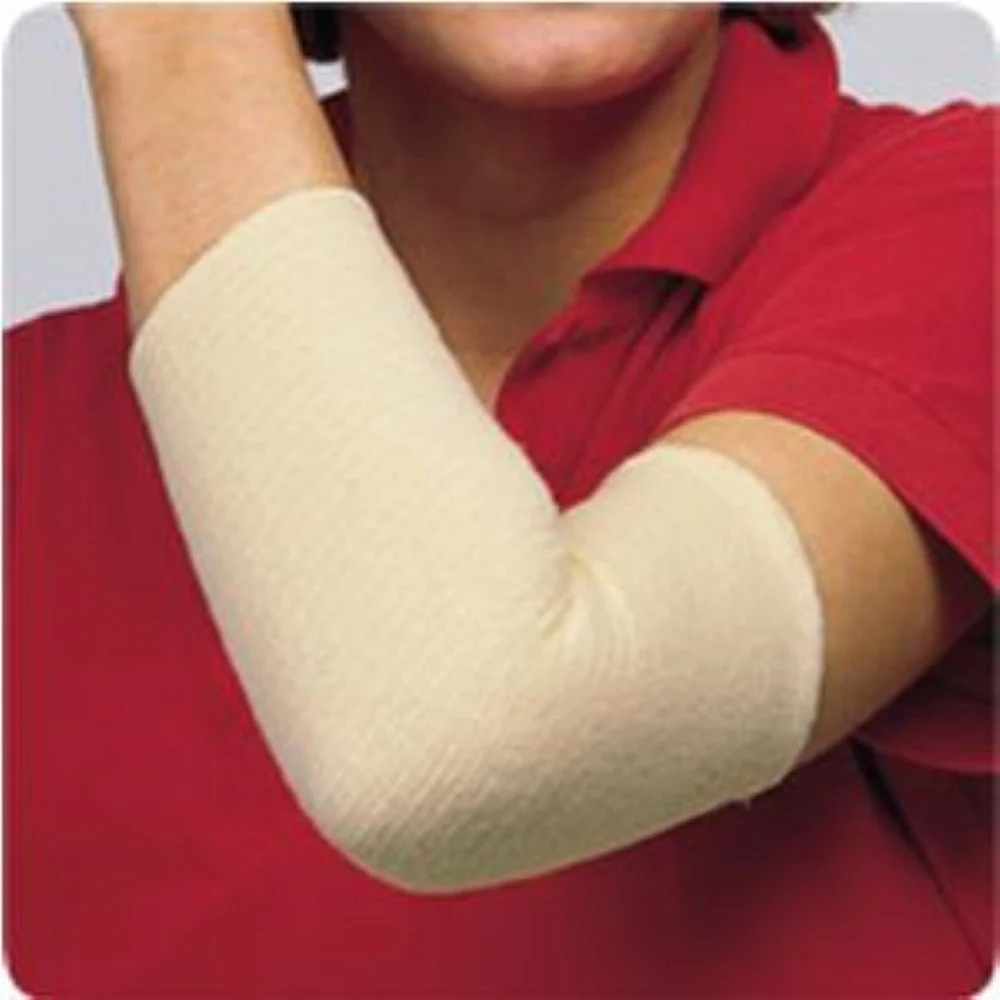 Lohmann & Rauscher TG Grip Elasticated Tubular Support Bandage Size D 3" x 11 yds, for Medium-sized Arms, Lower Legs, Raw White, Air-permeable, Seamless Knitted Fabric Tube, Widthwise Elastic
