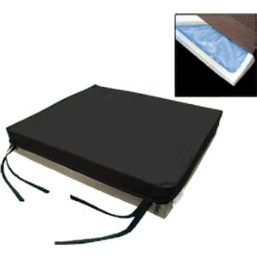 Mason Medical Gel-U-Seat Gel Cushion with Waterproof Cover 18" x 16" x 3", High Density Foam Encapsulates a Dual Chamber Gel Bladder, The Unitek Nylon Cover is Low Sshear and Waterproof