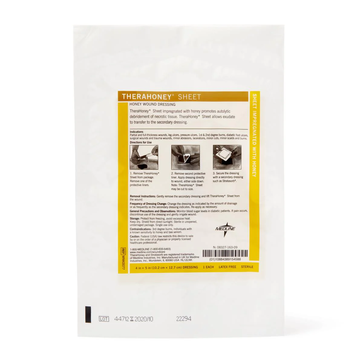 Medline TheraHoney Manuka Honey Wound Dressing Sheet - Image 6