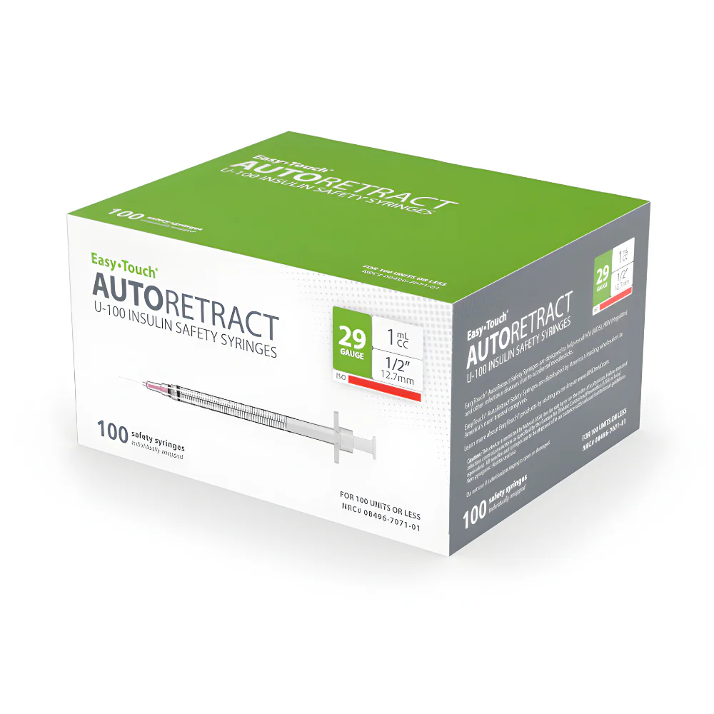 MHC EasyTouch AutoRetract Safety Insulin Syringe, Easy Touch - Image 8