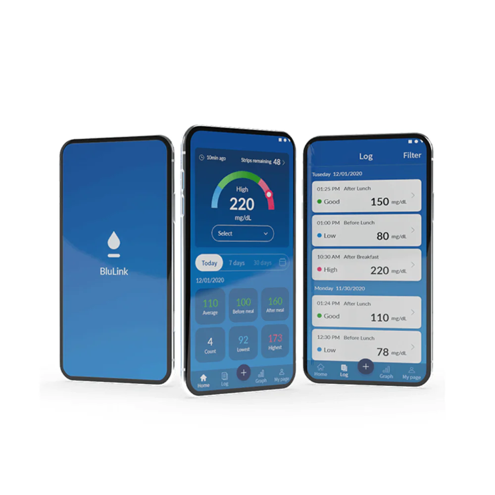 MHC Easy Touch BluLink Blood Glucose Test Strips / Glucometer / Monitoring Kit - Image 4