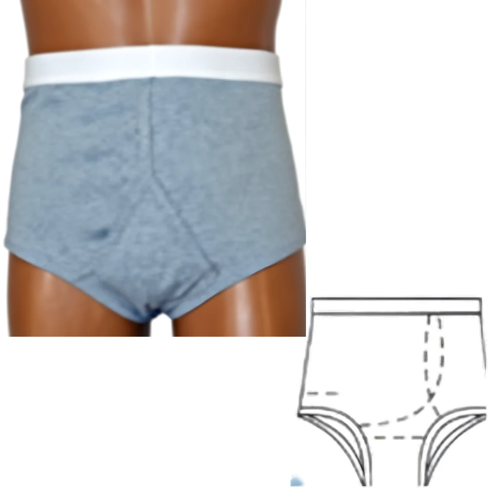 OPTIONS Men's Basic Brief Ostomy Support Undergarment with Built-In Barrier - Image 6