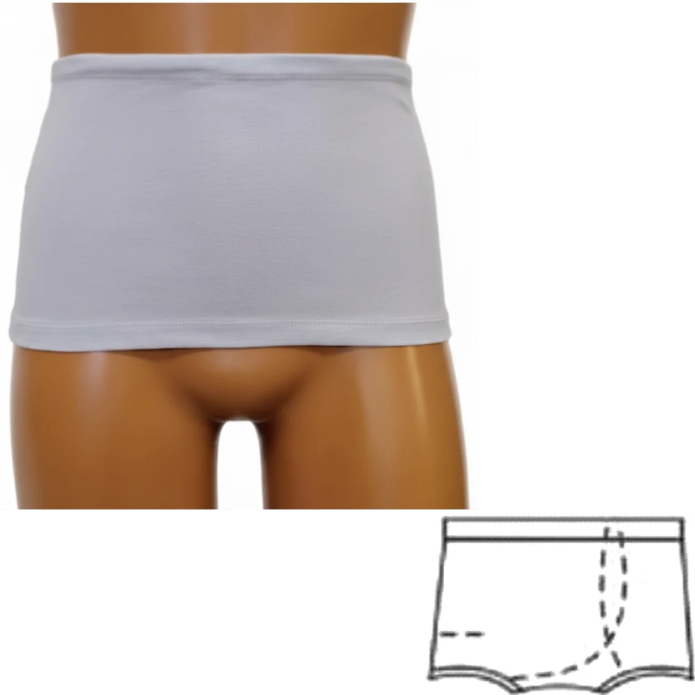 OPTIONS Men's Wrap/Brief Ostomy Support Undergarment with Open Crotch and Built-In Barrier - Image 11
