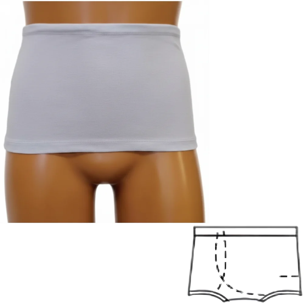 OPTIONS Men's Wrap/Brief Ostomy Support Undergarment with Open Crotch and Built-In Barrier - Image 5