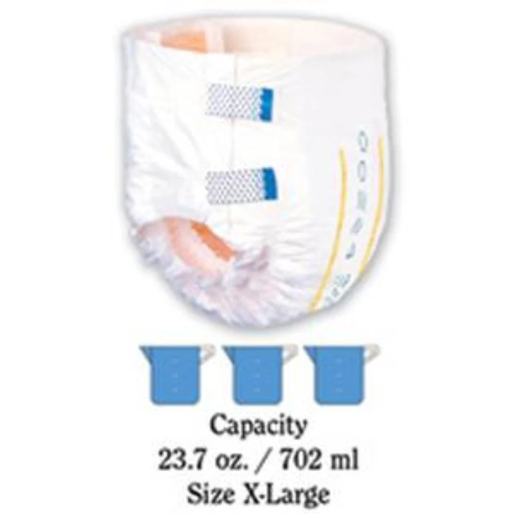 Tranquility SlimLine Disposable Brief,12-2/3 oz Fluid Capacity, Latex-Free, Small (24"- 32")