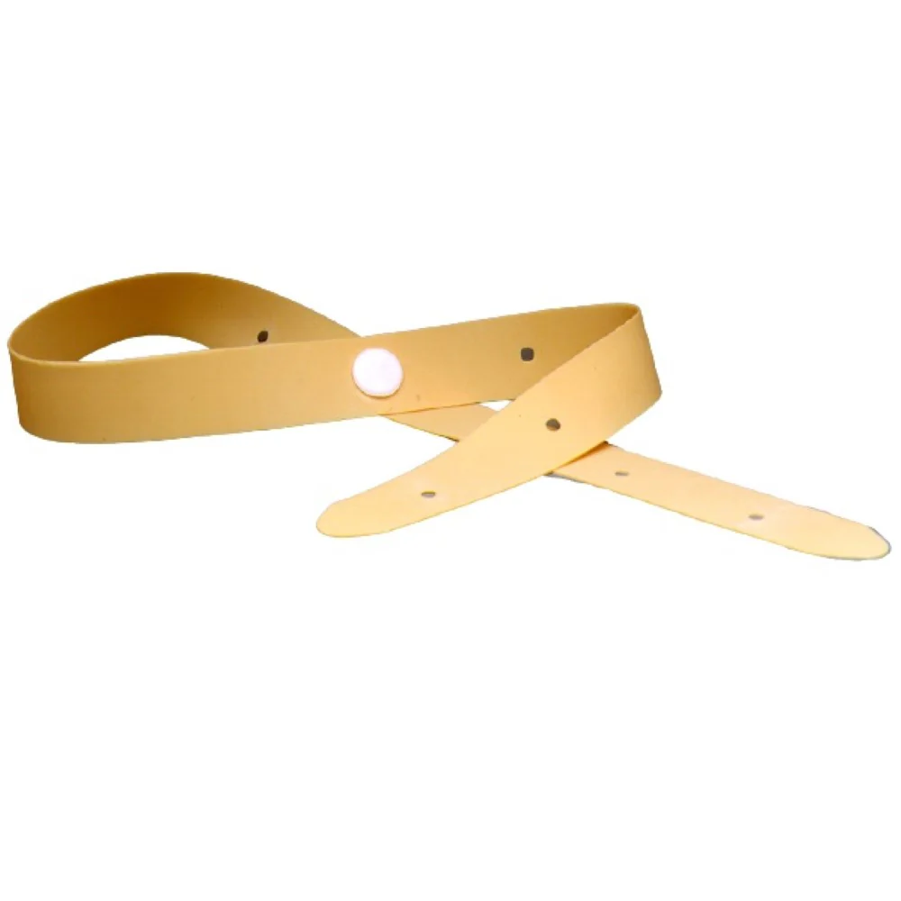 Urocare Tan Latex Leg Straps with Button Closure, For Reusable Latex Leg Bags 3/4" x 21-3/4"